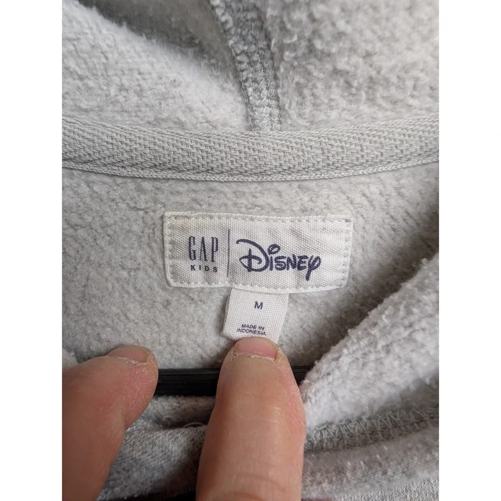 Disney Mickey Mouse Kids' Hoodie - Grey Pullover‎ Sweatshirt - Size Medium